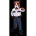 BIGGYMONKEYâ„¢ Mascot Costume of Brown and White Dog in Police Uniform