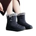 Pudcoco Women Snow Boots Soft Non-Slip Winter Snow Boots Warm Waterproof Fur Lined Boots for Outdoor