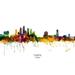 Tampa Florida Skyline Poster Print - Michael Tompsett (24 x 18)