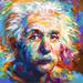 Albert Einstein Portrait Poster Print - Leon Devenice (24 x 24)