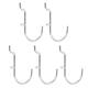 5Pcs Hole Board Storage Hangers Stainless Steel Wall Hanging Hooks Peg Board Organizers