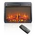 DSstyles 23 Inch Electric Fireplace Thin Electric Fireplace Insert Heater With Overheating Protection Realistic Logs Flames