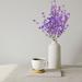 Fdelink Simulation of Gypsophila 1pc Artificial Flowers Outdoor Fake Plants Faux Plastic Flower in Bulk for Hanging Planters Outside Porch Vase Home Window Decoration Purple