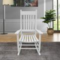 Best wooden porch rocker chair WHITE
