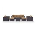 Biscayne 7 Piece Outdoor Wicker Seating Set - Mocha