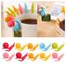 12 Pieces Cute Shape Silicone Tea Bag Holder Candy Color Cup