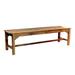 Teak 5-Foot Backless Bench with Straight Legs