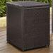 Palm Harbor Outdoor Wicker Rectangular Side Table - Brown