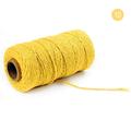 SDJMa Bright Yellow Macrame Cord 2mm x 100yards Colored Cotton Cord Macrame Rope Macrame Yarn Colorful Cotton Craft Cord for Macrame Plant Hangers Macrame Wall Hanging(100M)