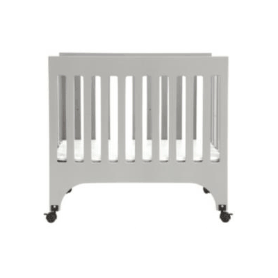 Babyletto Grayson Mini Crib in Grey with Pad