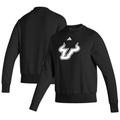 Women's adidas Black South Florida Bulls Sideline Premium Retro Crew Pullover