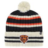 Men's '47 Navy/Cream Chicago Bears Legacy No Huddle Cuffed Knit Hat with Pom