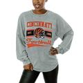 Women's Gameday Couture Gray Cincinnati Bengals Snow Wash Oversized Long Sleeve T-Shirt