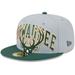 Men's New Era Gray/Hunter Green Milwaukee Bucks Tip-Off Two-Tone 59FIFTY Fitted Hat