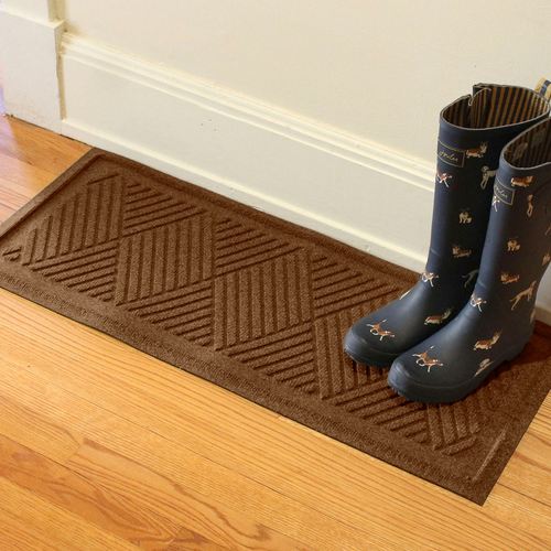 Diamonds Boot Tray Mat 36 x 15, 36 x 15, Dark Brown