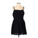 Wild Fable Casual Dress - Mini Sweetheart Sleeveless: Black Print Dresses - Women's Size Large