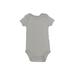 Carter's Short Sleeve Onesie: Gray Bottoms - Size Newborn