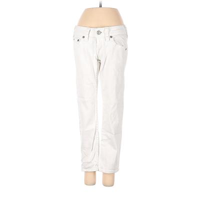 True Religion Jeans - Low Rise: White Bottoms - Women's Size 27 - White Wash