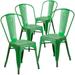 Breakwater Bay Dickens Distressed Metal Indoor-Outdoor Stackable Chair - Kitchen Furniture in Green | Wayfair 73F3A30F79674218AA0D68CD89DCE46C