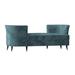 Kristin Drohan Collection Lynae Tete-a-Tete Outdoor Bench Metal in Blue/Green/Indigo | 71 H x 32 W x 31 D in | Wayfair LYNAE_TETE71_CVCLY_DKWL