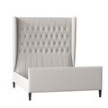 Kristin Drohan Collection Charlene Tufted Upholstered Standard Bed Upholstered in White | 78 H x 87 W x 88 D in | Wayfair CHARLENE_BED_K_TWOW_BK