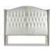 Kristin Drohan Collection Charles King Upholstered Wingback Headboard Faux Leather in White | 70 H x 83 W x 11 D in | Wayfair