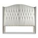 Kristin Drohan Collection Charles Upholstered Wingback Headboard Cotton in Gray | 70 H x 87 W x 11 D in | Wayfair CHARLES_HDBRD_K_CVFLN_.5PWT