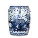 Legend of Asia Kylin Garden Stool in Blue/White | 17 H x 13 W x 13 D in | Wayfair 1712