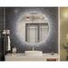 Orren Ellis Adorna LED Backlit Frameless Bathroom Mirror w/ 3 Color Brightness Dimmable, Anti-fog | 24" x 24" | Wayfair