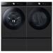 Samsung 6.1 cu. ft. Front Load Washer w/ 7.6 cu. ft. Dryer w/ Super Speed Dry in Black | Wayfair