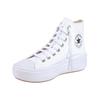 Sneaker CONVERSE "CHUCK TAYLOR ALL STAR MOVE PLATFORM LEATHER", Gr. 39,5, weiß (weiß, weiß), Synthetik, sportlich, Schuhe