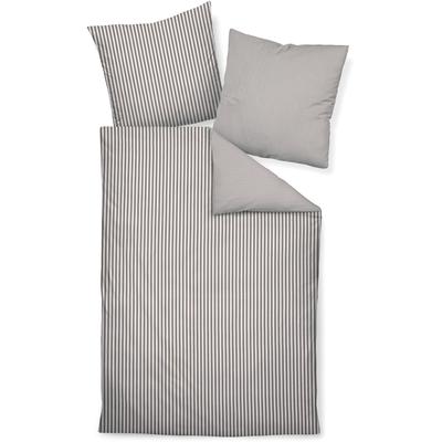 Bettwäsche JANINE "Edelflanell78060 21", braun (vulkan), B/L: 135cm x 200cm, , Feinflanell, B/L: 80cm x 80cm, Feinflanell, Obermaterial: 100% Baumwolle, Bettwäsche, mit Reißverschluss Image