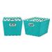 Household Essentials Fabric Bin Set Fabric in Blue | 10 H x 14 W x 12 D in | Wayfair 90-1