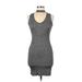 Don't Ask Why Casual Dress - Bodycon Mock Sleeveless: Gray Print Dresses