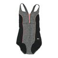 Speedo One Piece Swimsuit: Gray Color Block Swimwear - Women's Size 6