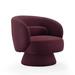 Barrel Chair - Orren Ellis Saboor Modern Style Swivel Accent Chair & Barrel Chair, Wood in Red | Wayfair B6056D4899D749938A8A762C4E563802