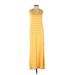 Zara Casual Dress - A-Line Scoop Neck Sleeveless: Yellow Print Dresses - Women's Size Small