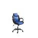 Inbox Zero Lieza Faux Leather Commercial Use Office Chair Upholstered in Black/Blue | 36 H x 26 W x 23 D in | Wayfair