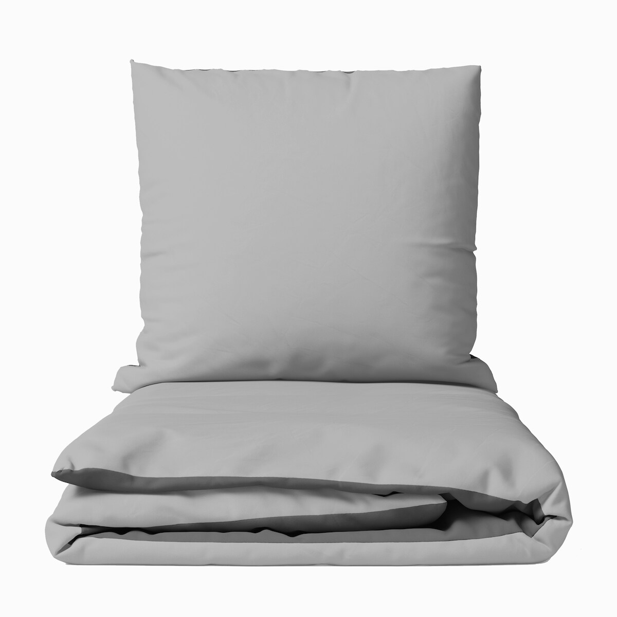 Leonado Vicenti Bettwäsche 135x200 cm Grau Anthrazit Mikrofaser Uni Wendeseite Reißverschluss 4 tlg Image