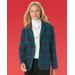 Appleseeds Women's Black Watch Sweater Blazer - Black - M - Misses