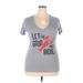 Next Level Apparel Short Sleeve T-Shirt: Gray Tops - Women's Size 2X-Large