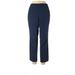 Nic + Zoe Casual Pants - High Rise Straight Leg Boyfriend: Blue Bottoms - Women's Size Large