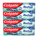 Colgate Max Fresh Whitening Toothpaste with Mini Strips Clean Mint Toothpaste for Bad Breath Helps Fight Cavities Whitens Teeth and Freshens Breath 4 Pack 6.3 Oz Tubes