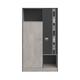 Armoire 2 Portes avec Penderie style Loft L101.4 cm - Gris et noir