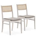 Pack de 2 chaises couleur blanc wash