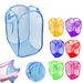 3 Pcs Mesh Foldable Laundry Basket Washing Clothes Bag Storage Bin