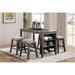 Weldon Gray Fabric Counter Height Set