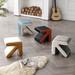 Modern Arrow Design Sofa Stool Velvet Multifaceted Stool Kids Single Sofa Stool Footstool Coffee Table Bench for Kids Room