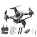 Cyber and Monday Deals Fpv Drone With Dual 1080P Camera 2.4G Wifi Fpv Rc Quadcopter With Headless Mode Follow Me Altitude Hold Obstacle Avoidance Toys Gifts For Kids Adults Black