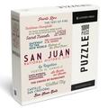 Lantern Press 1000 Piece Jigsaw Puzzle Puerto Rico Typography San Juan National Historic Site Pink